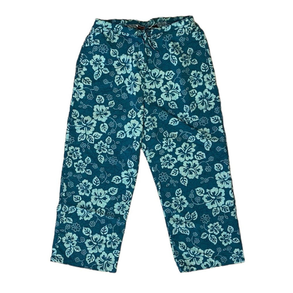 L.L. BEAN floral capri beach pants
